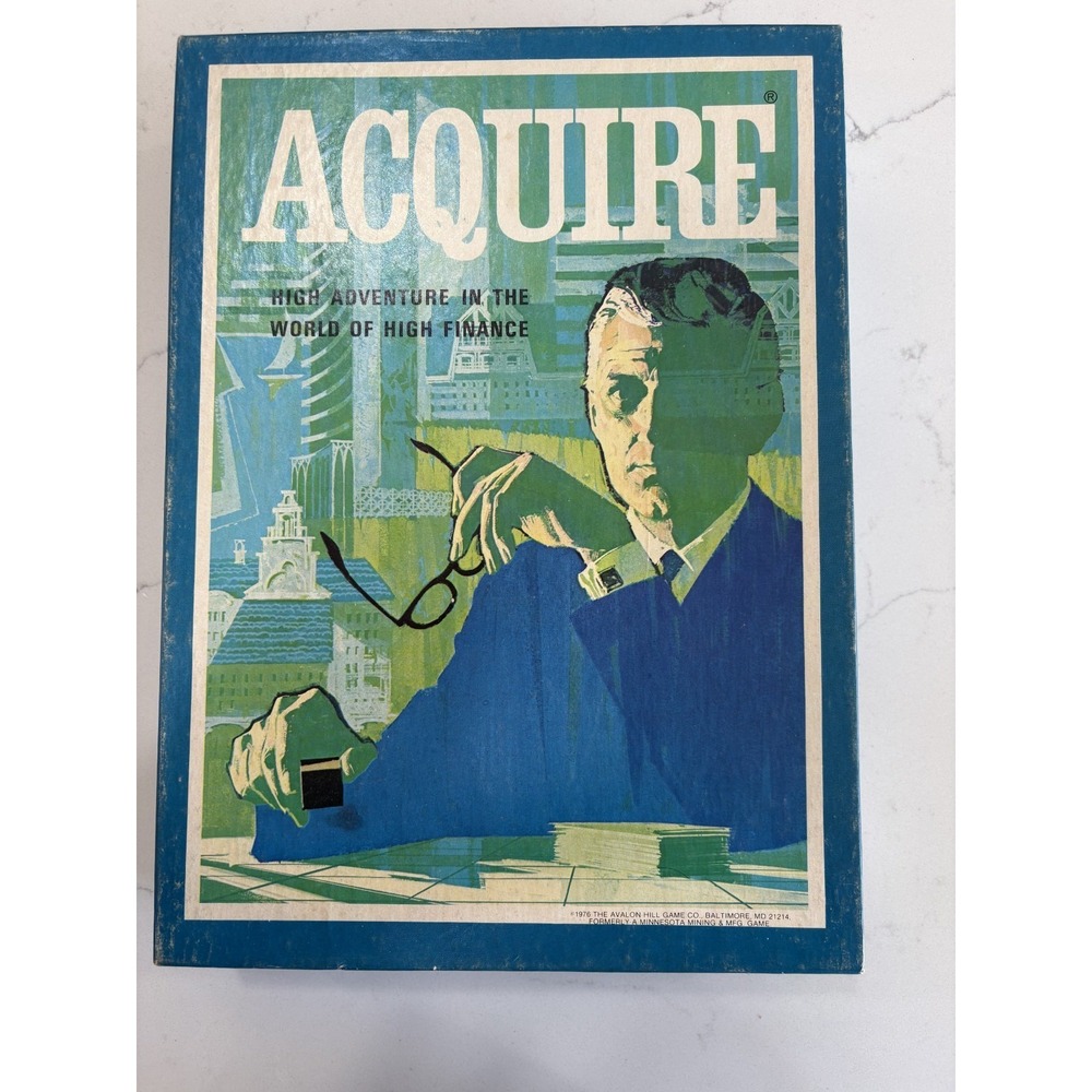 Acquire Game -‎ 1976 - Avalon Hill - Bookshelf Edition - Complete